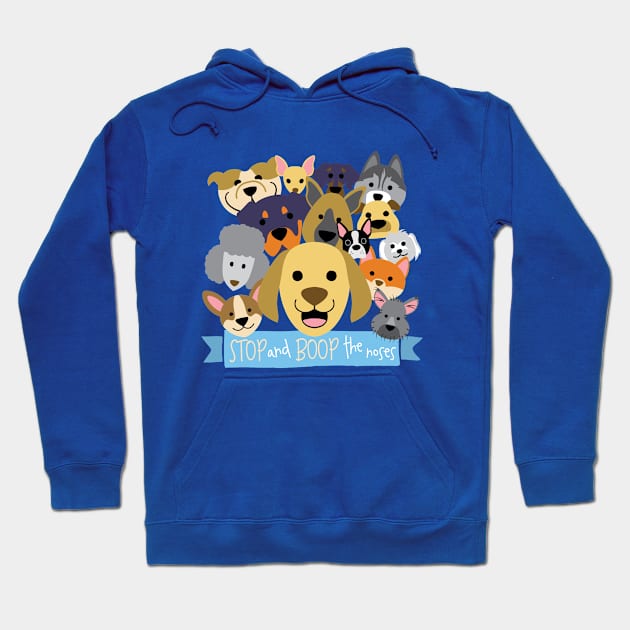 Stop and Boop the Noses (dog version) Hoodie by LittleBearArt